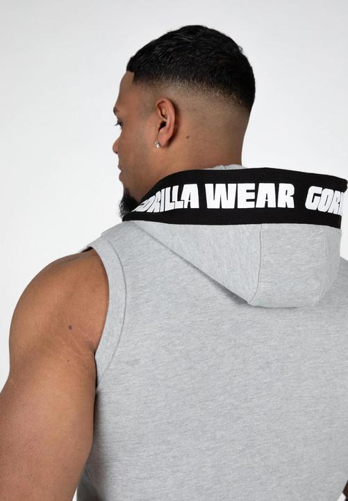 Actual product image Gorilla Wear Milwaukee Zip Hooded Tank Top - Grey (L)