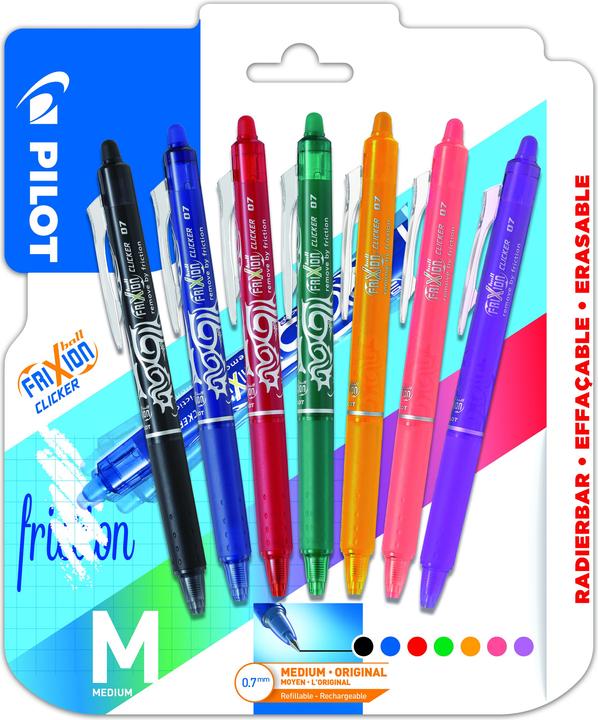 Pilot Roller FriXion Ball Clicker (Multicolore, 7 x)