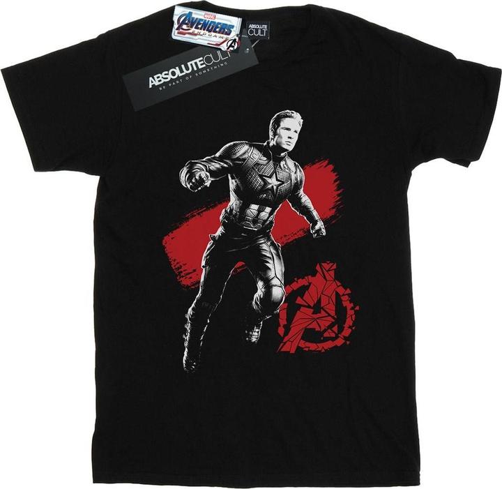 Avengers Endgame Mono Captain America TShirt (4XL)