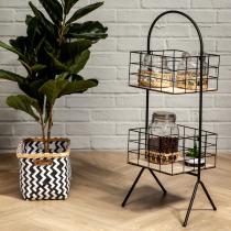 Produktbild Home Deco Factory beistelltisch mit 2 körben h80cm