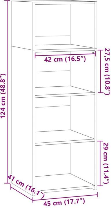 Actual product image VidaXL Highboard (45 x 41 x 124 cm)