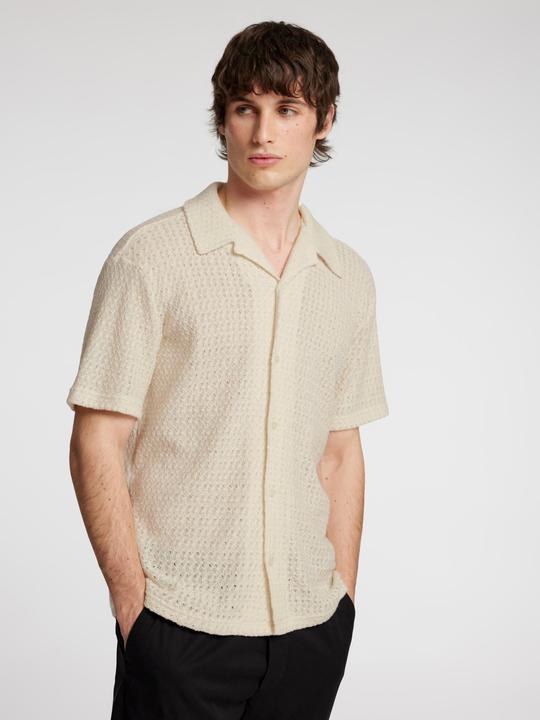 Actual product image Selected Homme Jacquard Strick Kurzarmhemd (L)