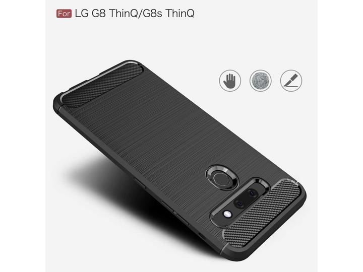 Actual product image Screenguard LG G8S ThinQ Cover Carbon Brushed Soft TPU (G8s ThinQ)