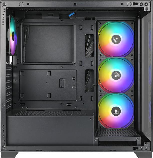 Actual product image Azza Boitier Moyen Tour ATX Neptune RGB avec panneaux vitrés (Noir/Marron) (mATX, ITX, ATX)