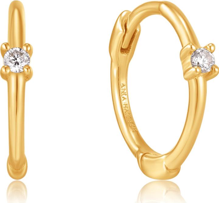 Ania Haie 14Kt Gold Single Diamond Huggie Ohrringe (585er Gelbgold)
