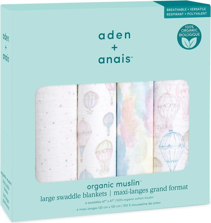 Produktbild aden + anais large swaddles 4 pack (120 cm, 120 cm)
