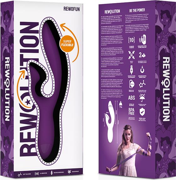 Actual product image Rewolution Rewofun Flexible Vibrator With Rabbit