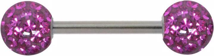 Bijouteria Zungenpiercing (Kristall, Epoxiharz, Chirurgenstahl 316L)