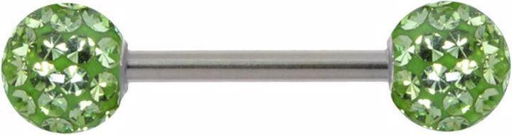 Bijouteria Zungenpiercing (Chirurgenstahl 316L, Kristall, Epoxiharz)