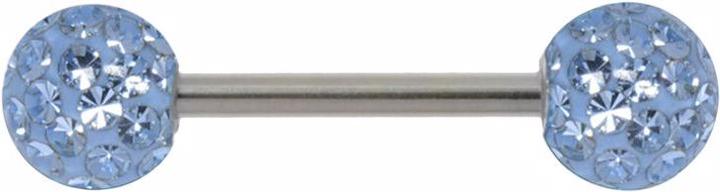 Bijouteria Zungenpiercing (Kristall, Epoxiharz, Chirurgenstahl 316L)