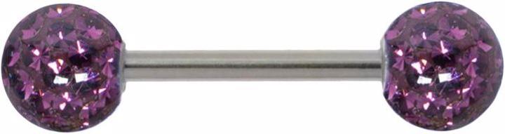 Bijouteria Zungenpiercing (Kristall, Epoxiharz, Chirurgenstahl 316L)