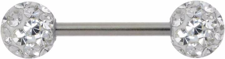 Image du produit Bijouteria Piercing langue (Résine époxy, Acier chirurgical 316L, Cristallin)