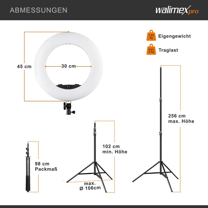 Actual product image Walimex Medow 960 Pro Set incl. lamp tripod (Ring light)