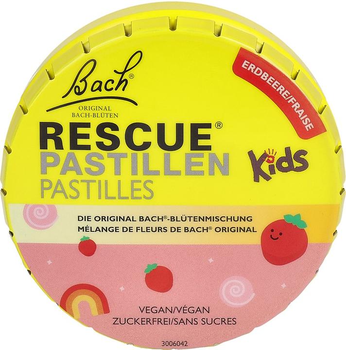 Produktbild Bach Rescue Rescue Kids Pastillen Erdbeere Dose 50 g (1 Stück)