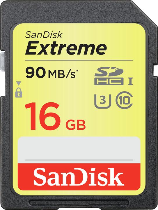 Image du produit SanDisk Extrême (16 Go, SDHC, U3, UHS-I)