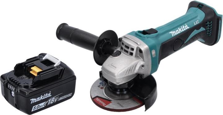 Actual product image Makita DGA 452 T1 Battery angle grinder 18 V 115 mm + 1x battery 5.0 Ah - without charger (115 mm)