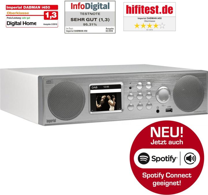 Immagine prodotto Imperial Dabman i450 (Web radio, DAB, FM, VHF, Bluetooth, WiFi)