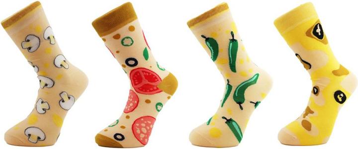 Winkee Pizza Socken 41 - 45 (4er Pack, 41 - 45)