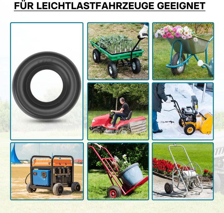 Actual product image Wiltec Wheelbarrow Tyre for pneumatic wheels 350x100 3.50-8