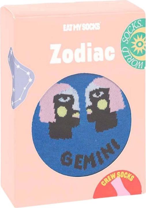 Actual product image Eat My Socks Socks, Zodiac Gemini (One size)