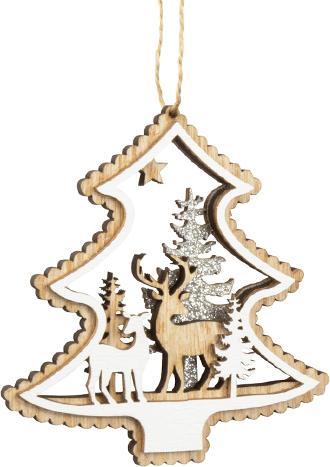 Produktbild Bekos Edler Holz-Baumschmuck mit Intarsien 3-teilig (3 -teilig)