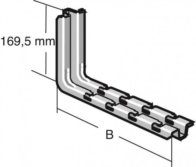 Produktbild Legrand Konsole 300mm CSN 300 GS CM556130 schraubenlos (Wanddose)