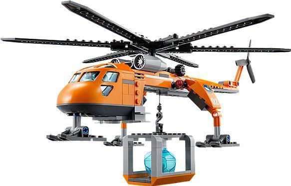 Actual product image LEGO City Arctic Helicopter with dog sled (60034, LEGO City)