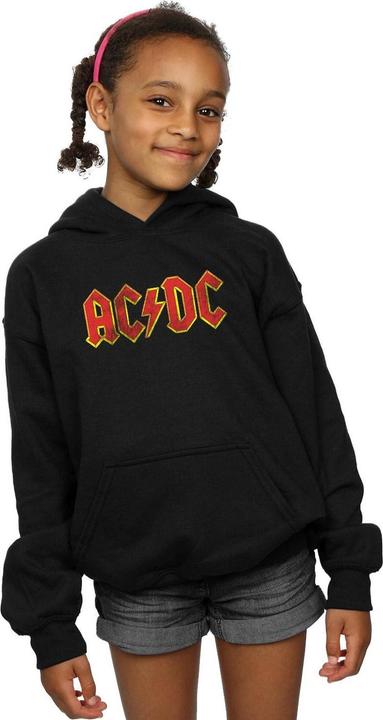 Immagine prodotto AC/DC Distressed Red Logo Felpa con Cappuccio Ragazze (128)