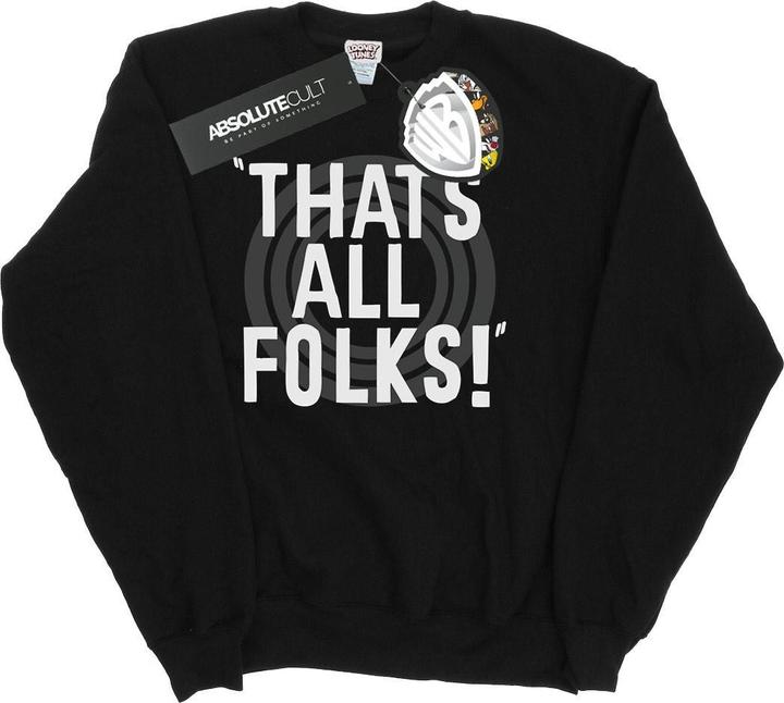 Looney Tunes That's All Folks Text Sweatshirt (XXL)