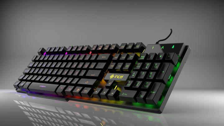 Produktbild Inca Rainbow Effect Mechanical Feel Gaming Keyboard (DE, Kabelgebunden)