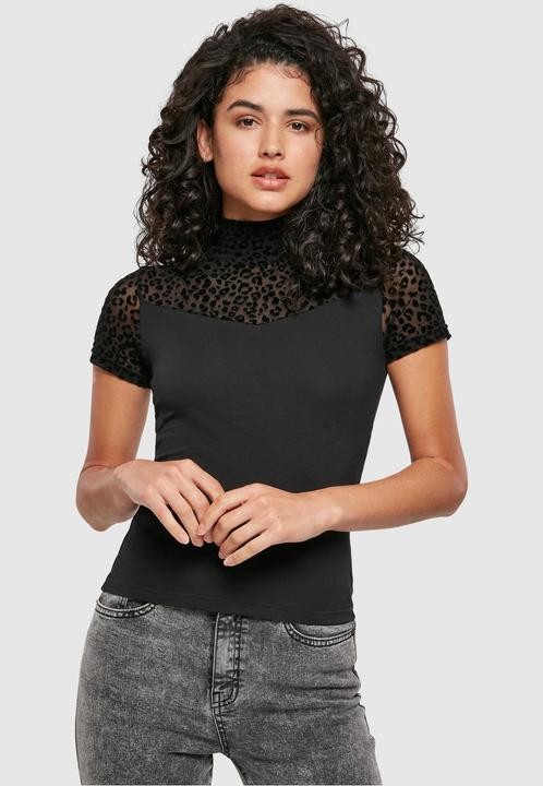 Produktbild Urban Classics Ladies Flock Lace Turtleneck Tee (4XL)