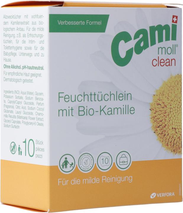 Cami-Moll clean Feuchttücher neue Formel (10 Stück)