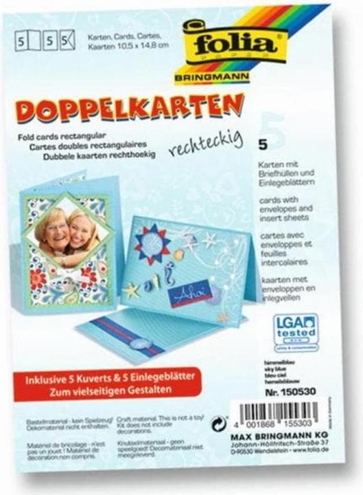 Immagine prodotto Folia Carte doppie rettangolari 220 g/m2 (5 pz.)