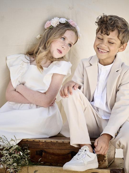Actual product image Vertbaudet Festliches Mädchen Kleid mit goldenem Gürtel (122)