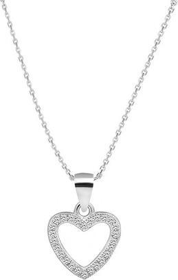 Beneto Silver necklace with heart AGS1130 / 47 (L)