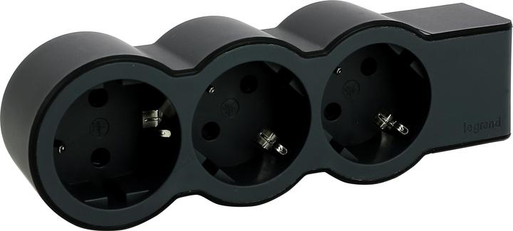 Actual product image Legrand Flat socket strip 3x socket, without cable Cable Black 694574 (3 x)