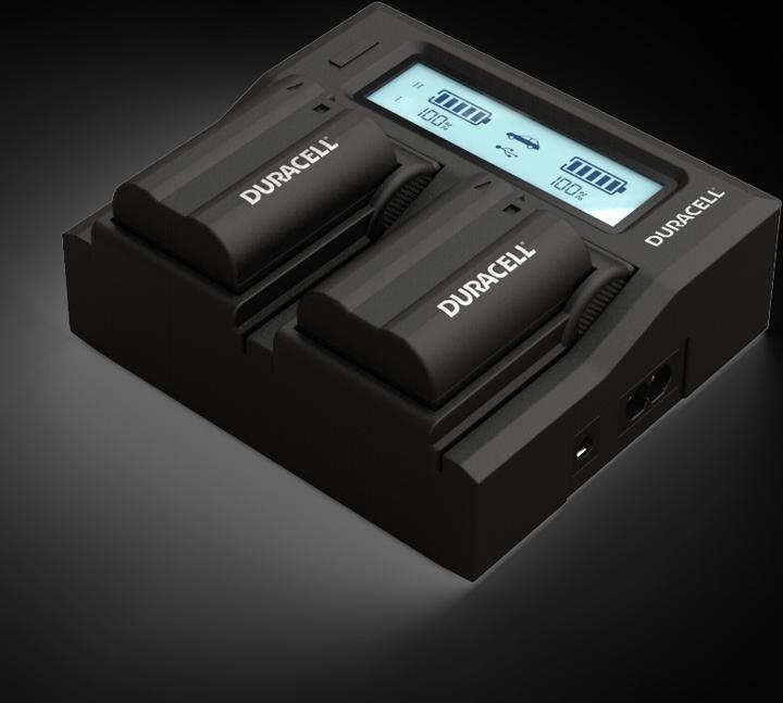 Image du produit Duracell Double chargeur pour DRNEL15/EN-EL15 (Chargeur de batterie d'appareil photo)