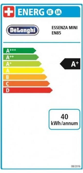 Energy Label De'Longhi Essenza Mini (NESPRESSO Original, CH plug)