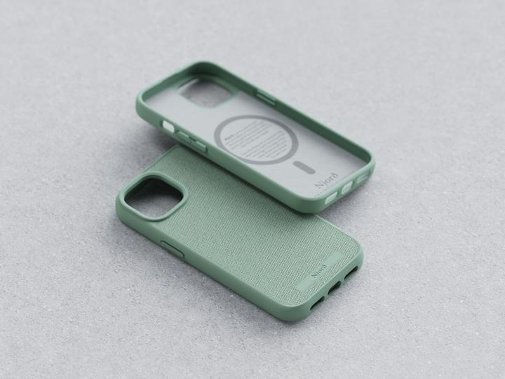 Produktbild Njord Hard-Cover Fabric MagSafe Case Turquoise (Apple iPhone 15, Apple iPhone 13, Apple iPhone 14)