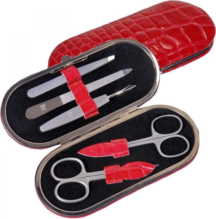 Immagine prodotto Sacher TF200R.1003 - Set manicure da 5 pezzi in pelle rossa