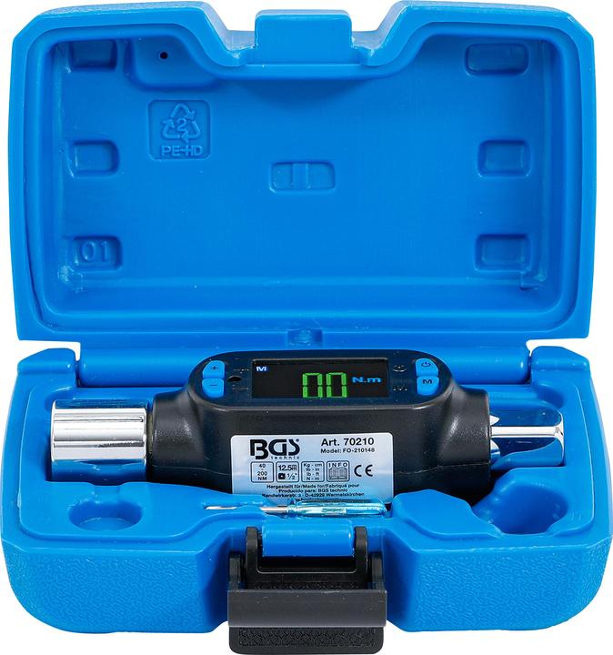Produktbild BGS Digitaler Drehmoment-Adapter 12,5 mm (1/2") 40 - 200 Nm (1/2", 40 Nm, 200 Nm)