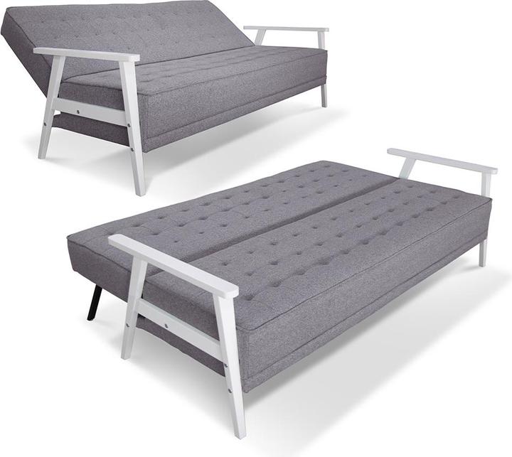 Produktbild VitaliSpa Sofa Dion, Grau, 202 cm mit Klappfunktion