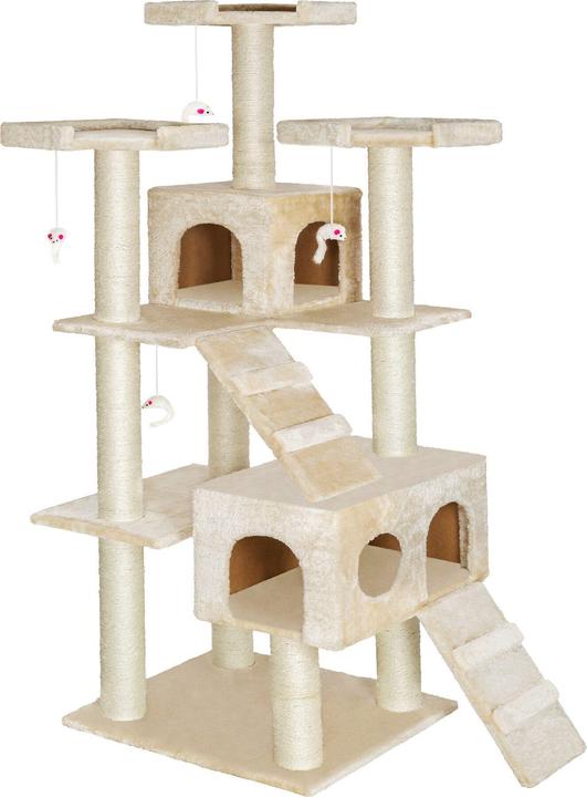 tectake Arbre à chat Knuti (186 cm, Beige)