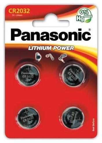 Immagine prodotto Panasonic Potenza al litio CR2032 (4 pz., CR2032, 220 mAh)