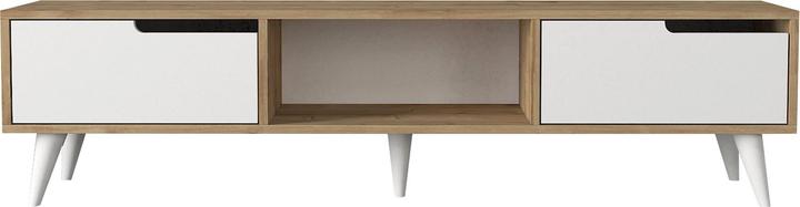 Immagine prodotto En.Casa Fernsehschrank Kullila 160x35x40 cm Eicheoptik/Weiss (160 x 35 x 40 cm)