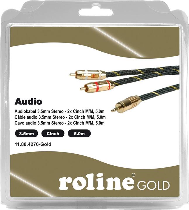 Produktbild Roline GOLD Audio 3.5mm - 2x Cinch (5 m, 3.5mm Klinke (AUX), Cinch)
