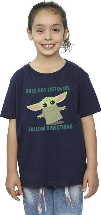 Immagine prodotto Star Wars The Mandalorian Grogu Does Not Listen Maglietta Ragazze (152, 158)