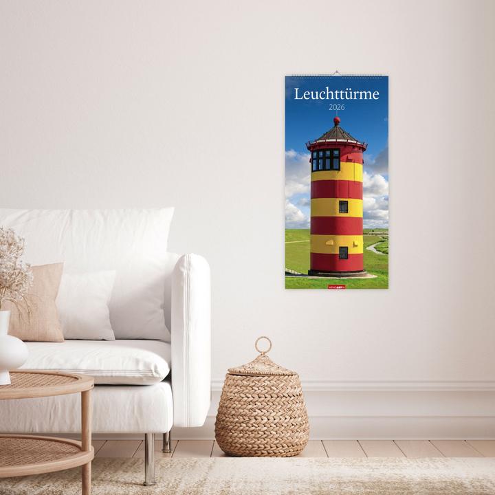 Produktbild Leuchttürme Kalender 2026 (33 x 68 cm, Harter Einband, Deutsch)