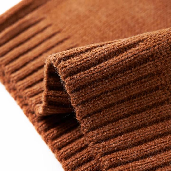 Produktbild VidaXL Kinderpullover Gestrickt Cognac 104,Material: 100 (104)