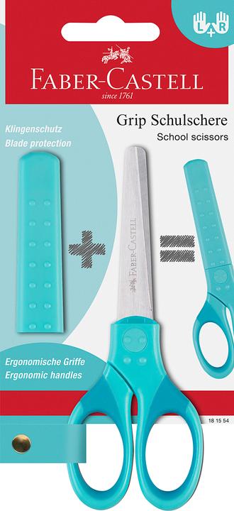Faber-Castell Schulschere GRIP, trkis, auf Blisterkarte